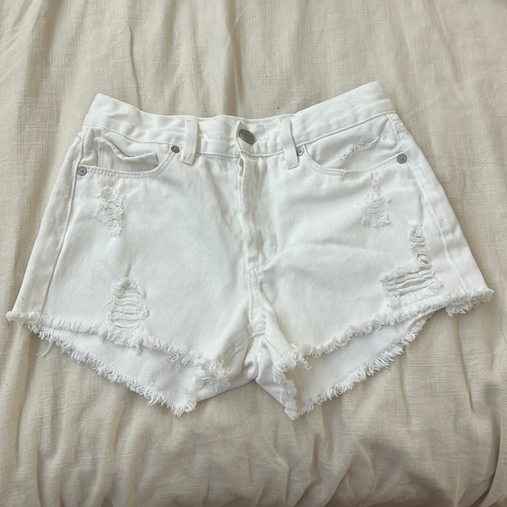 Blank NYC White Jean Shorts Size 25